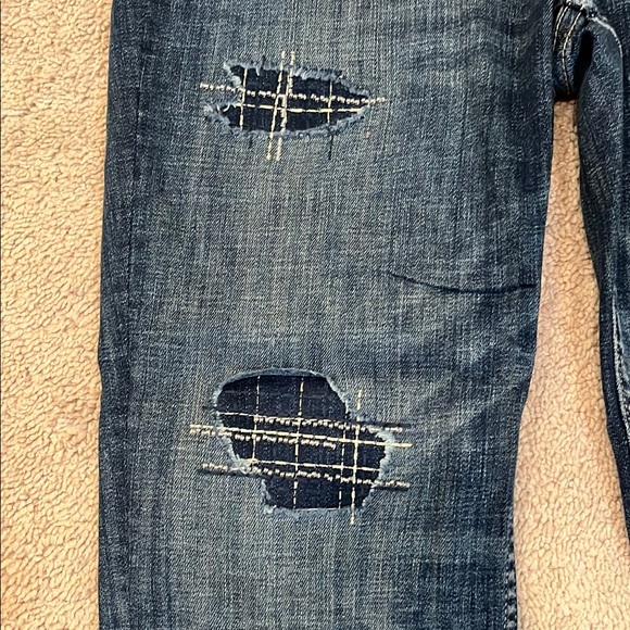 White House Black Market distressed slim ankle jeans - Picture 3 of 8